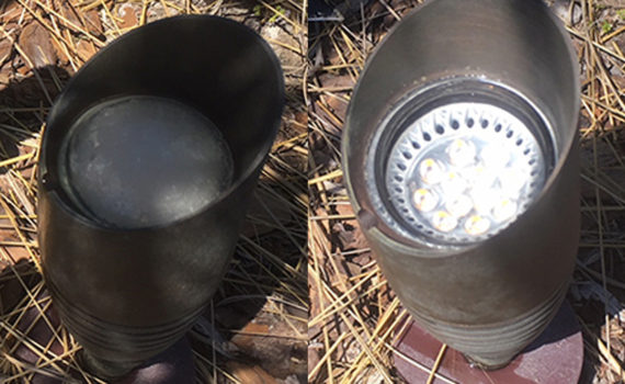 Landscape Lighting Maintenance - Clean lenses