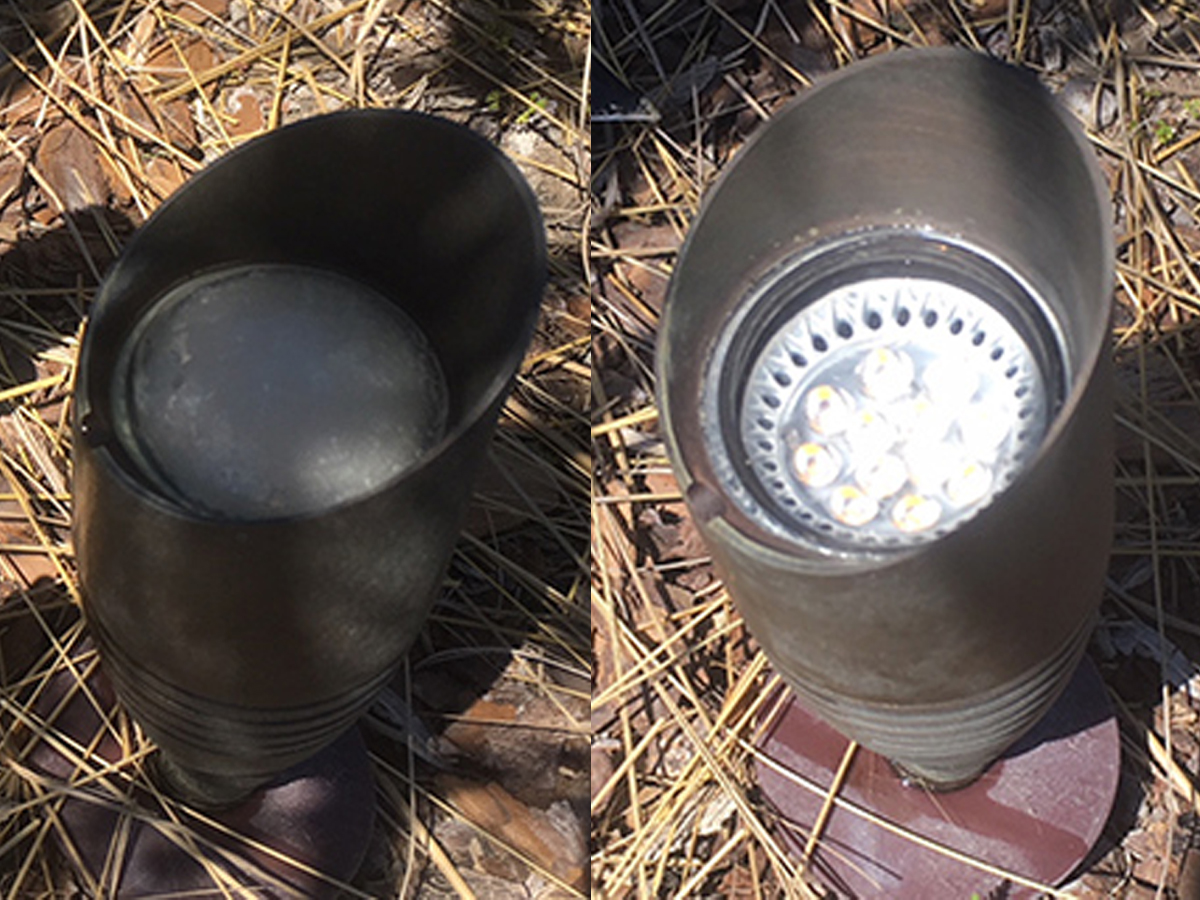 Landscape Lighting Maintenance - Clean lenses