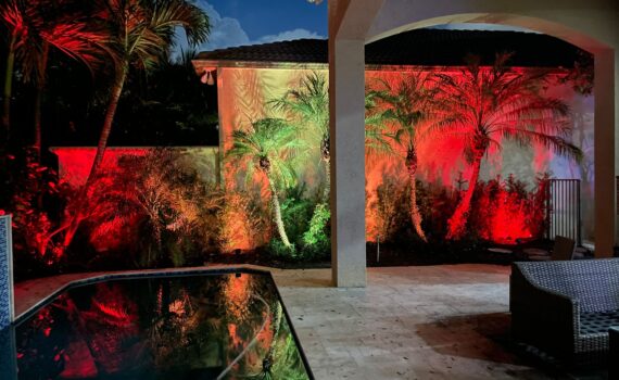 Color Landscaping Lights west Boca Raton